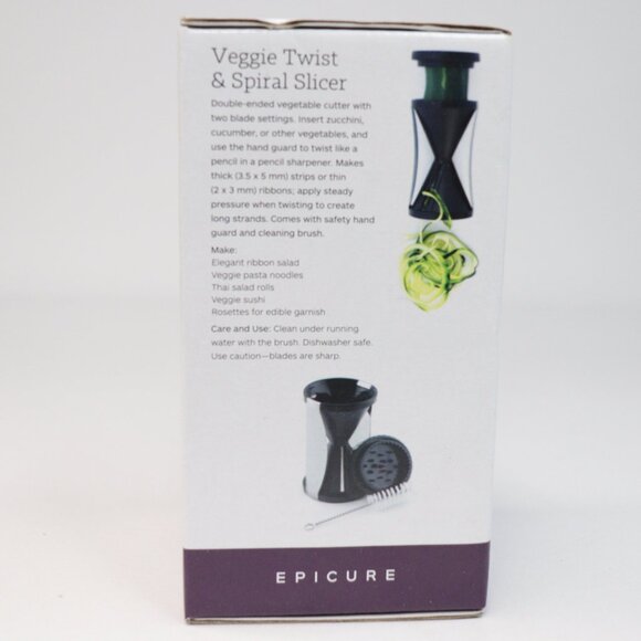 BNIB Epicure Veggie Twist & Spiral Slicer Double Ended with 2 Blades - Picture 5 of 9